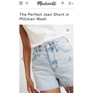 MADEWELL | The Perfect Jean Short Size 28
